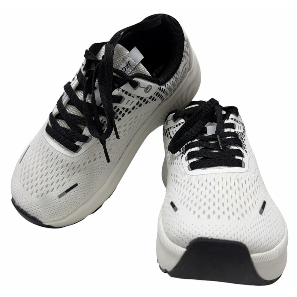 JACKSHIBO Women's Size 10 Walking Running Shoes White Black Athletic Sneakers